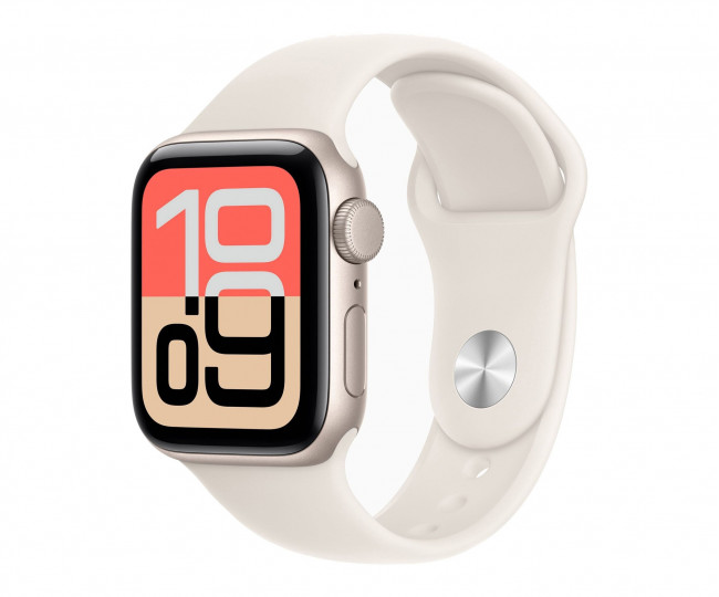 Apple Watch SE 3 GPS 40mm Starlight Alu. Case w. Starlight S. Band - S/M (MEH34) б/в